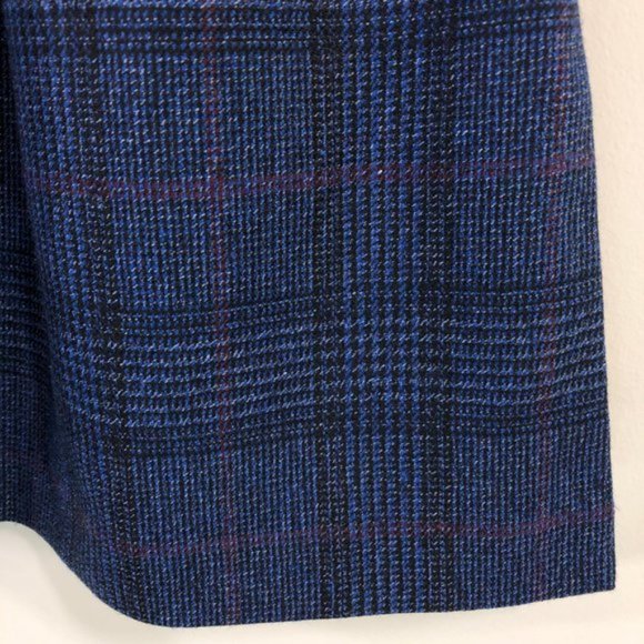 New Banana Republic Plaid Sleeveless Tie Waist Apron Top Navy Blue Size XS - Picture 9 of 16